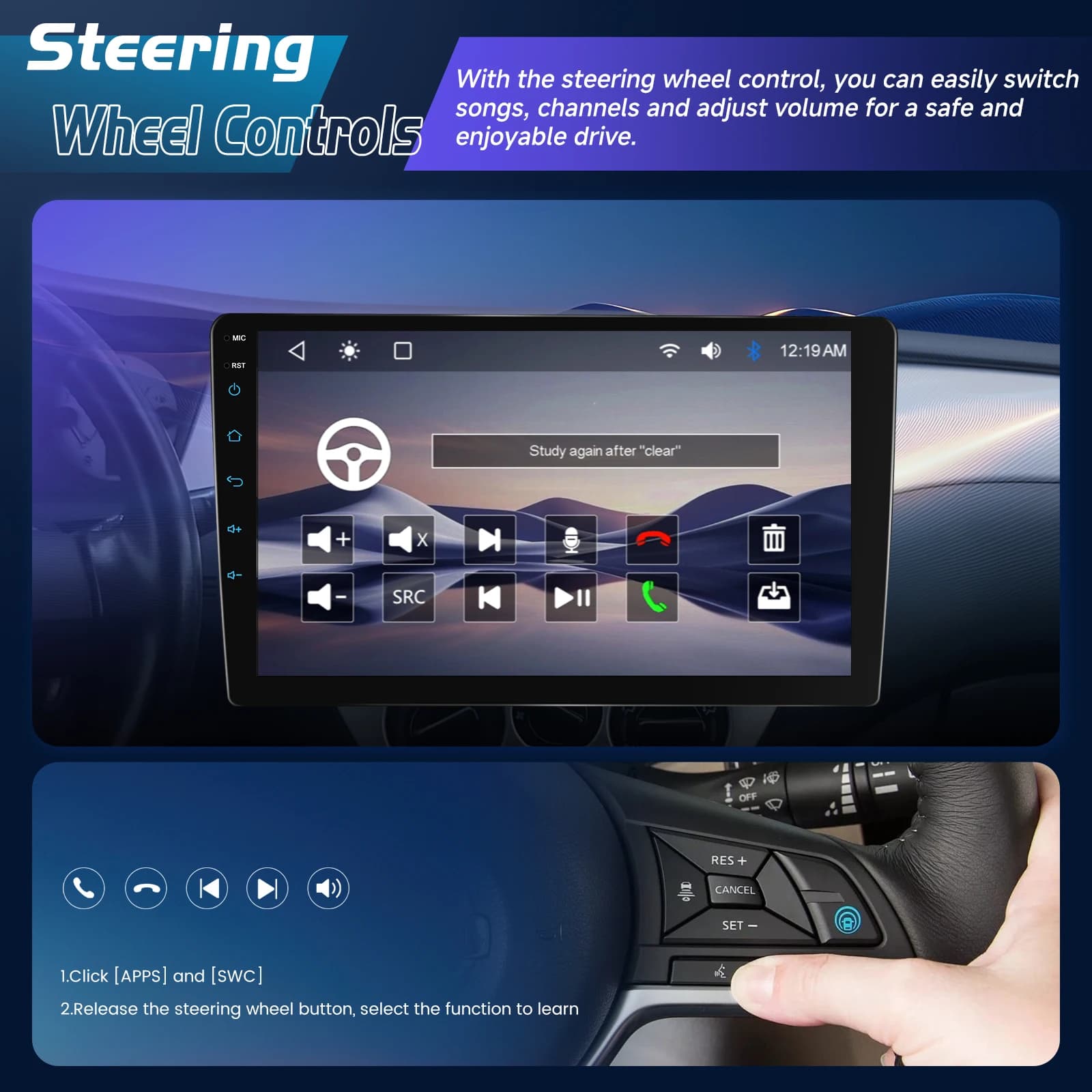 Installed in the dashboard